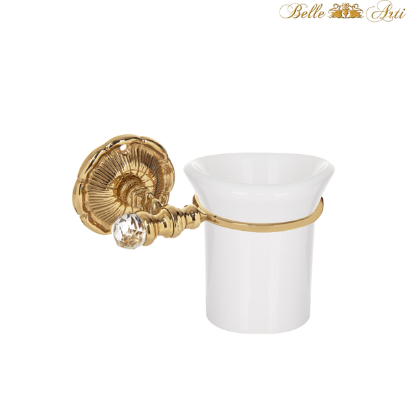 Toothbrush cup brass ceramic crystal