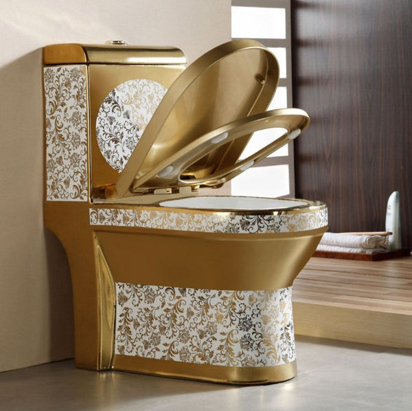 Golden Toilet Flowers White/Gold