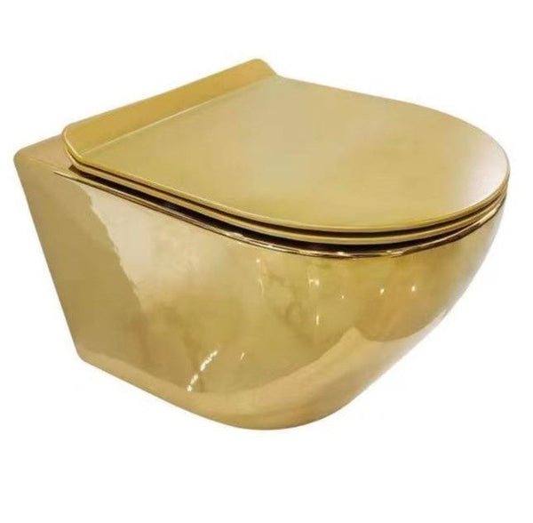 Exclusive Toilet Gold-Completely Hanging